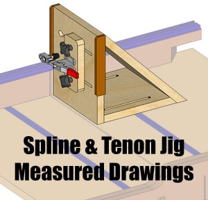 » Spline And Tenon Jig Measured Drawing